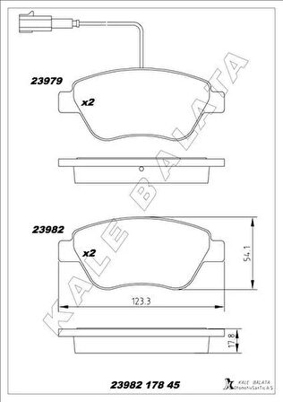 ÖN BALATA DOBLO 1.3-1.6-1.9 JTD 02 FIORINO 1.3-1.4 MTJ 08 FIAT 500 1.4 07