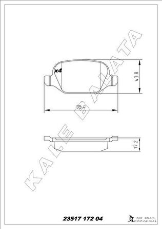 ARKA FREN BALATASI ALFA ROMEO MITO 09 FIAT LINEA 09 1.3JTD 1.4TJET 1.6JTD FİŞSİZ