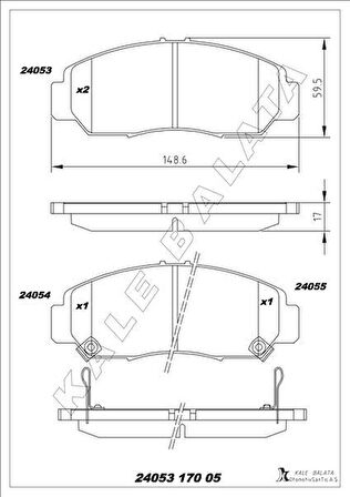 ÖN FREN BALATA HONDA CIVIC 1.6L R16A2 VTEC sedan FD6 06-11 / 1.8L R18A2 FD7 06-
