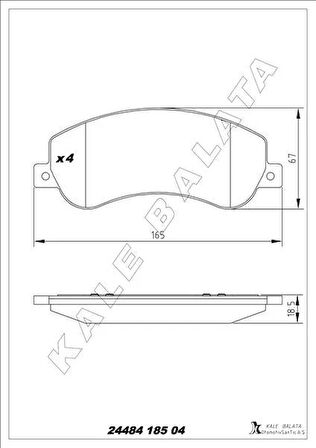 ON FREN BALATASI TRANSIT V348 06 14 A.CEKER 11 / VW AMAROK 2.0TDI 10 FİŞSSİZ