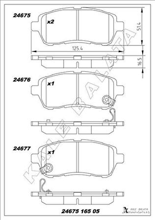 ÖN BALATA FIESTA VI 1.4-1.4TDCİ 1.6 TDCI 08 SWIFT 10 JUSTY 07 MAZDA II 07 SIRION 08