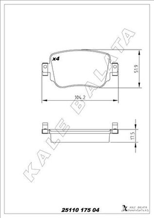 ARKA BALATA VW CADDY IV 2.0TDI 15 CUUF-DFSF 104.1x17.2x51.6