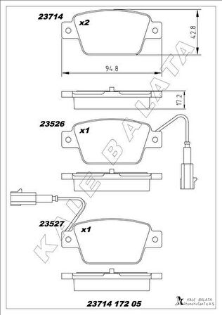 ARKA FREN BALATASI FIAT STILO 02 LINEA 07 BRAVO II 07 14 ALFA ROMEO MİTO 08 MULTIPLA 99