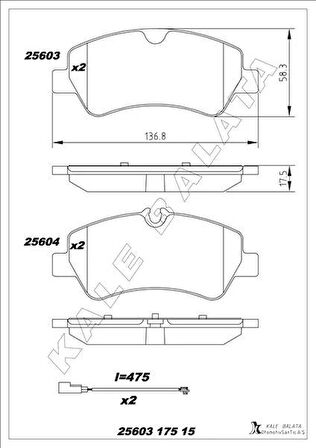 ARKA BALATA FORD TOURNEO CUSTOM-TRANSIT CUSTOM 2.2 TDCI 12 KABLOLU