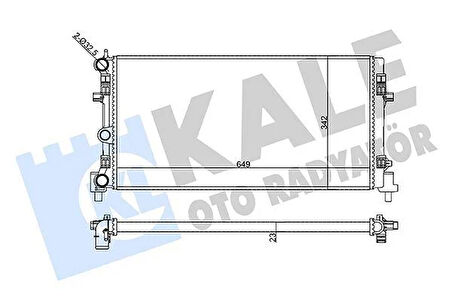 SU RADYATÖRÜ AUDI A1 10 SEAT IBIZA IV-TOLEDO IV 08 SKODA FABIA II-RAPID-ROOMSTER 06 VW POLO 09 1.2 1.6 1.9TDI 1.2 1.4TSI 1.2TFSI MT MEKANİK 649x342x23 6R0121253N-6RF121253