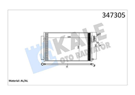 KLİMA RADYATÖRÜ KONDANSER FIAT 500L 12 EGEA 16 1.4