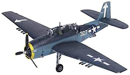 Academy 12285 1/48 Ölçek, TBM-3 (USS Bunkerhill) Savaş Uçağı, Plastik Model Kiti