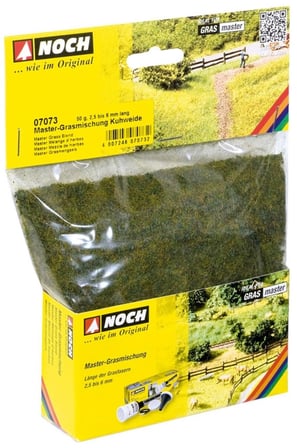 Noch 7073 Statik Çim, Mera Çayırları Karışımı,  2.5-6.0 mm. 50 Gram Diorama Malzemesi