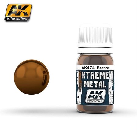 AK 474 30 ml. Bronz Rengi, Xtreme Metal Serisi Model Boyası