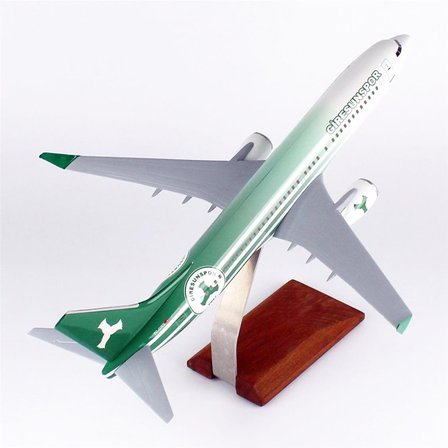 THY002 1/100 Ölçek, THY Giresun Spor Logolu B737-800 Yolcu Uçağı, Sergilemeye Hazır Ahşap Standlı Model