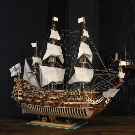 Occre  PR002 1/70 Ölçek, Soleil Royal, 112 cm. Yelkenli Fransız Savaş Gemisi, Ahşap Model Kiti