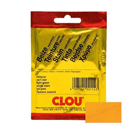Suda Çözülen Oksit Toz Ahşap BoyasıCLOU Oksit Toz Boya Nr:152 Koyu Sarı R 5gr