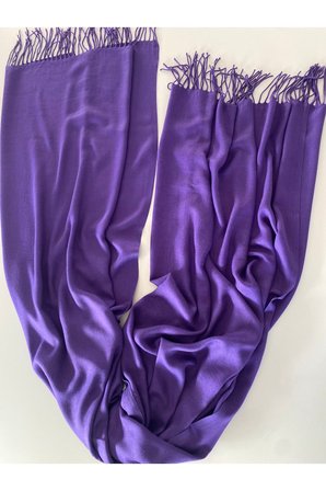Mor Kaşmir Yumuşak Dokulu Omuz Atkısı (Cashmere) Kışlık Kalın Şal