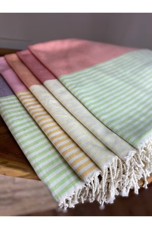 Organik Pamuk 90X190 Yeşil Peştemal