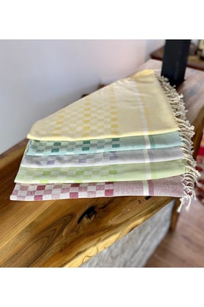 Organik Pamuk Kırmızı Hamam Sauna Plaj Peştemali 90x190