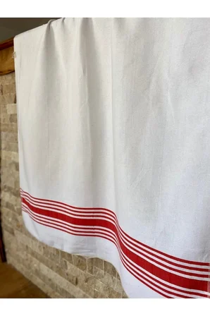 El Dokuması Pamuklu Kırmızı 90x190 Plaj Sauna Peştemal