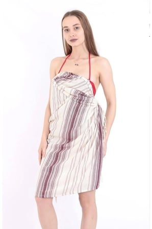 Organik Pamuk Bordo 90x190 Plaj Hamam Peştemali