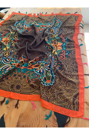 Etnik 110 x 110 cm Pareo Eşarp Şal Paisley 1757089