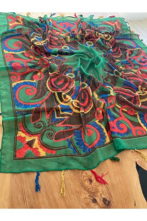Etnik 110 x 110 cm Pareo Eşarp Şal Paisley 1757089