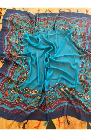 Etnik 110 x 110 cm Pareo Eşarp Şal Paisley 1757089