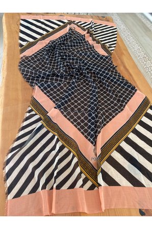 Siyah Polo Seri Spor Şal Pareo 100 x 190 cm 1767094