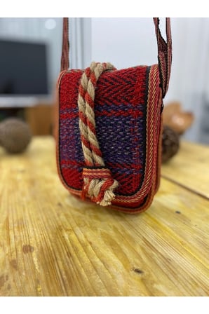 Iran Işi El Yapımı Çok Renkli Günlük Bohem Kilim Küçük Çanta