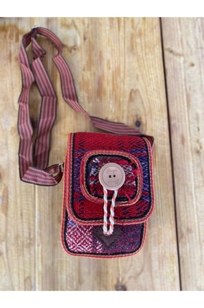 Iran Işi El Yapımı Çok Renkli Günlük Bohem Kilim Küçük Çanta