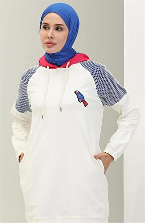Azur Kolları File Detaylı İkili Eşofman Spor Takımı - 70080 - Saks
