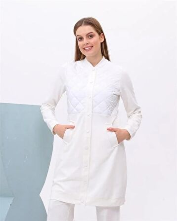 Hayal Kapitone Detaylı Bomber İkili Takım - 71000 - Krem