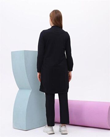 Hayal Kapitone Detaylı Bomber İkili Takım - 71000 - Lacivert