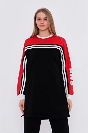 Latife Şerit Detaylı İkili Takım - 71069 - Siyah