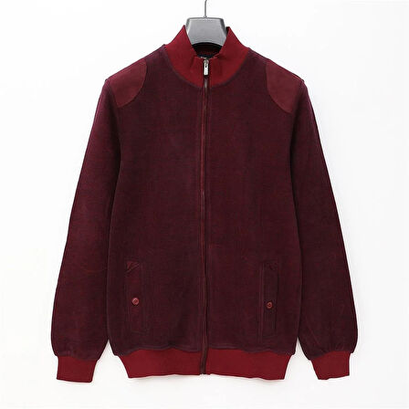 Erkek Uzun Kol Sweater Ceket - MTS-8013 - Bordo