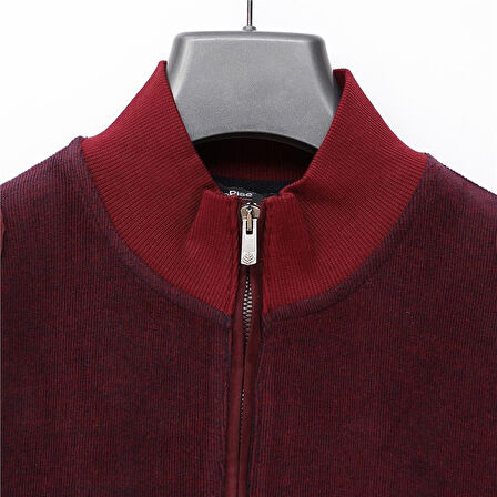 Erkek Uzun Kol Sweater Ceket - MTS-8013 - Bordo