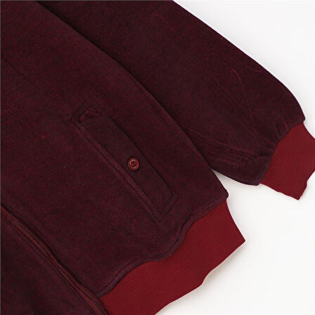 Erkek Uzun Kol Sweater Ceket - MTS-8013 - Bordo