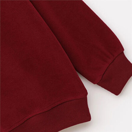 Uzun Kol Yarı Fermuarlı Erkek Sweat - PPS-4205 - Bordo