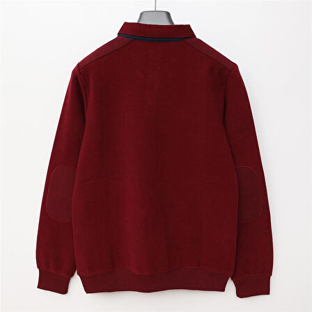 Erkek Uzun Kol Polo Yaka Sweat - PPS-2502 - Bordo