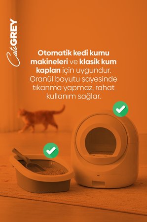 Cats Grey Vanilya & Mandalina Kokulu Topaklanan Kedi Kumu 16kg