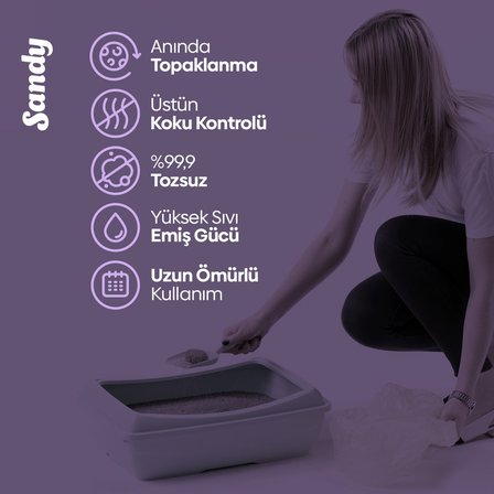 Aktif Karbonlu Topaklanan Kedi Kumu 20kg