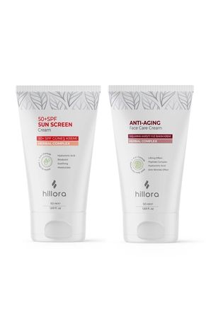 Güneş Kremi 50 Spf + Yaşlanma Karşıtı Yüz Bakım Kremi Set