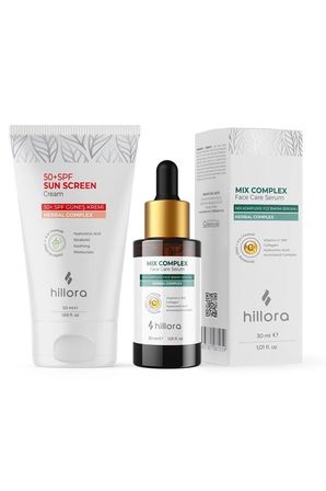 Güneş Kremi 50 Spf + Mix Complex Yüz Bakım Serumu Set