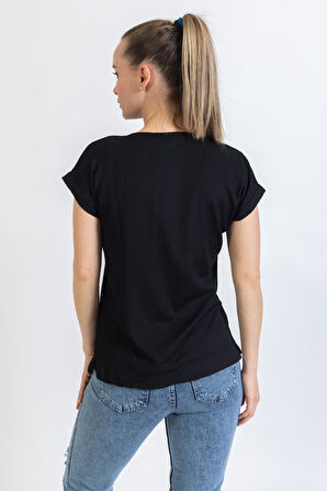 Kadın V Yaka Raşel T-Shirt
