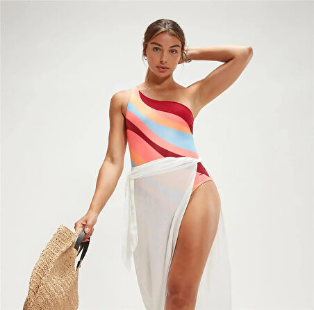 Speedo Asimetrik Kesim Kadın Mayo