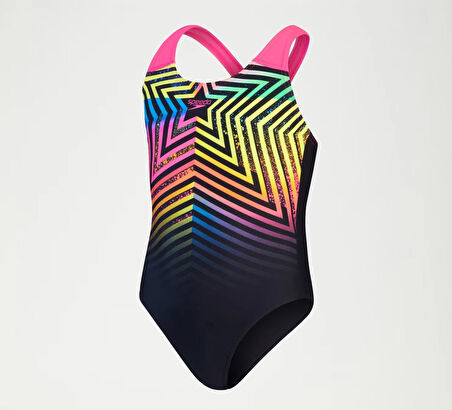 Speedo Digital Placement Splashback Çocuk Mayo