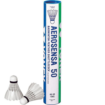 Yonex Aerosensa AS-50 No.2 Kaz Tüyü Badminton Topu 12.li