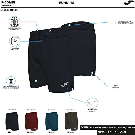 Joma R-Combi Erkek Koşu Şortu