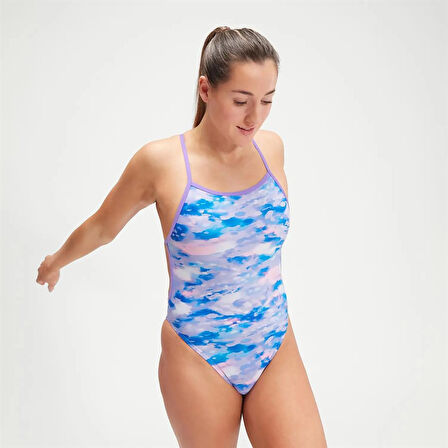 Speedo Clearwater Dawn Vback Yüzücü Mayosu 