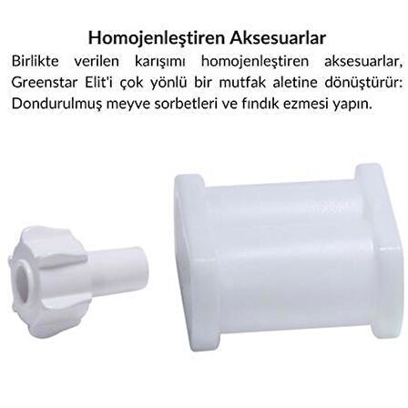 Tribest - Greenstar Elite Soğuk Sıkım Meyve Ve Sebze Sıkacağı - GSE-5000-F-Beyaz