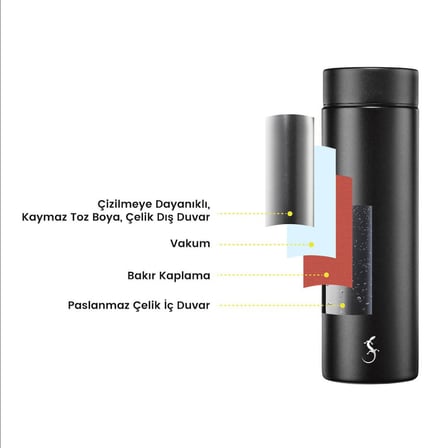 Lurch - Mini Termos 300 ml Mat Siyah, Paslanmaz Çelik - Çift Cidarlı, Sızdırmaz - 270970