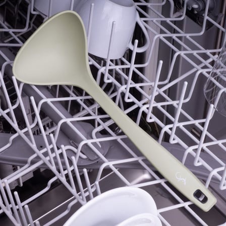 Lurch - Platin Silikon Çorba Kepçesi 28 cm Açık Gri -  Yanmaz, Yapışmaz, Bükülmez, Çizmez, Tat ve Koku Bırakmaz - 240012