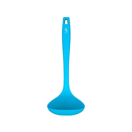 Lurch - Platin Silikon Çorba Kepçesi 28 cm Mavi - Yanmaz, Yapışmaz, Bükülmez, Çizmez, Tat ve Koku Bırakmaz - 240112